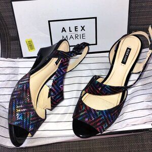 Alex Marie Multicolor Prism Wedges Size 7.5